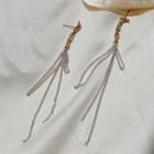 Alloy Chained Fringed Earring 1 Pair - S925 Silver Needle - One Size