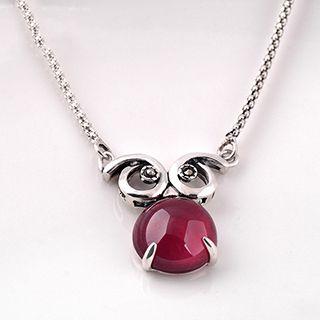 Gemstone Owl Necklace