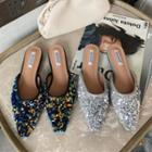 Sequined Flat Mules