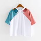 Cutout Panel Short-sleeve T-shirt