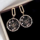 Rhinestone Dream Catcher Dangle Earring 1 Pair - As Shown In Figure - One Size