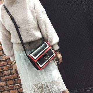 Contrast Trim Boxy Crossbody Bag