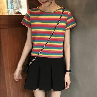 Rainbow Block Short-sleeve Top