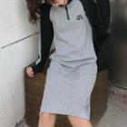 Zip High-neck Long T-shirt
