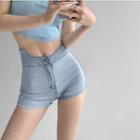 Details Ultra High-waist Denim Hot Shorts In 5 Colors