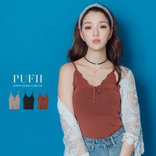 Lace-up Front Tank Top