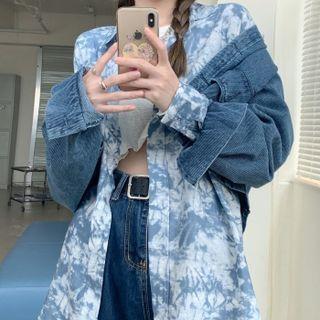 Tie-dye Shirt White & Blue - One Size