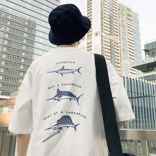 Swordfish Print T-shirt