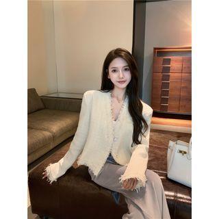 Fringe Jacket / Camisole Top / Straight Leg Pants