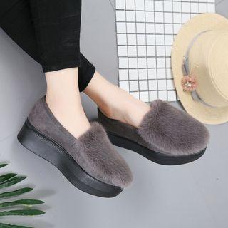 Platform Fleece Loafers