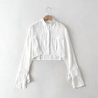 Flared-cuff Cropped Shirt