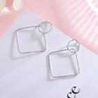 925 Sterling Silver Square Dangle Earring 1 Pair - As Shown In Figure - One Size
