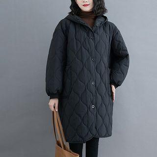 Printed Button Padded Jacket