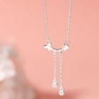 Butterfly Rhinestone Necklace / Drop Earring