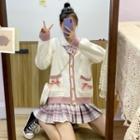 Ribbon Two-tone Cardigan