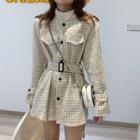 Belted Tweed Shirt