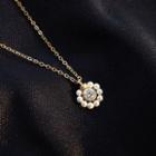Faux Pearl Rhinestone Pendant Necklace Pearl Necklace - One Size