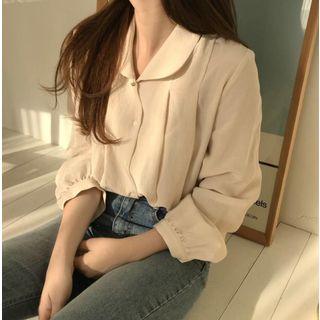 Peter-pan-collar Blouse As Shown In Figure - One Size