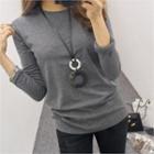 Plain Crew-neck Cotton T-shirt