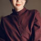 Long-sleeve Striped Peter Pan Collar Shirt