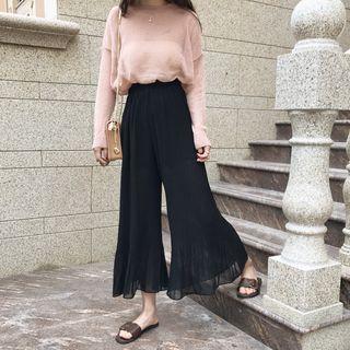 Frilled Wide Leg Pants
