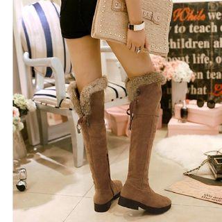 Faux-fur Over-the-knee Boots