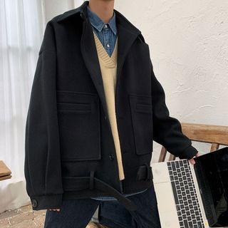 Single Breasted Wool Short Coat