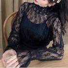 Long-sleeve Lace Top / Camisole Top