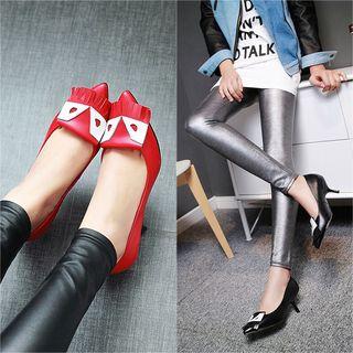 Genuine Leather Fringed Stilettos