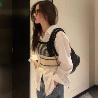 Striped Color Block Camisole Top