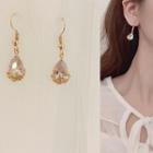Faux-crystal Drop Earring 1 Pair - Gold - One Size