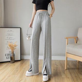 Slit High-waist Wide-leg Pants (various Designs)