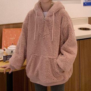 Furry Half-zip Hoodie