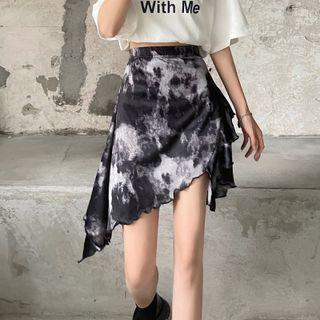 Asymmetrical Tie Dye Skirt