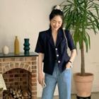 Short-sleeve Structured Blazer