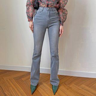 Hip-padded Boot-cut Jeans