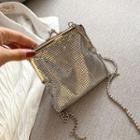 Chain Clasp Crossbody Bag Silver - One Size