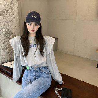 Crewneck Printed Long-sleeve Sweatshirt