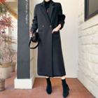Double-breasted Woolen Maxi Coat