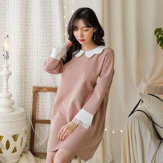 Petal-collar Shift Dress