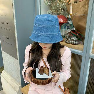 Stitch Denim Bucket Cap