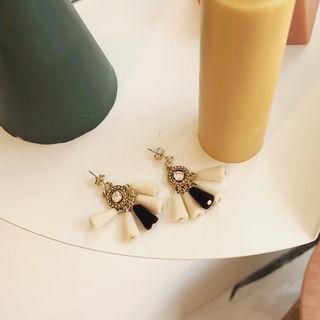 Boho Tassel Dangle Earrings Beige - One Size