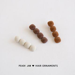 Flocking Bead Hair Clip (various Designs)