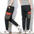 Color Panel Pocketed Jogger Pants