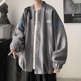 Color Block Snap Button Jacket