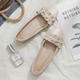 Ruffled Strap Flats