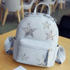 Glittered Star Faux-leather Backpack