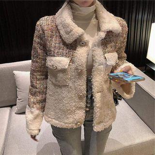 Long-sleeve Shearling Coat As Shown In Figure - One Size
