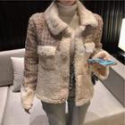 Long-sleeve Shearling Coat As Shown In Figure - One Size