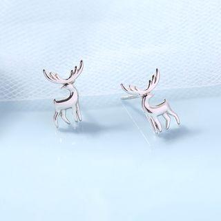 Deer Earring 1 Pair - Silver - One Size